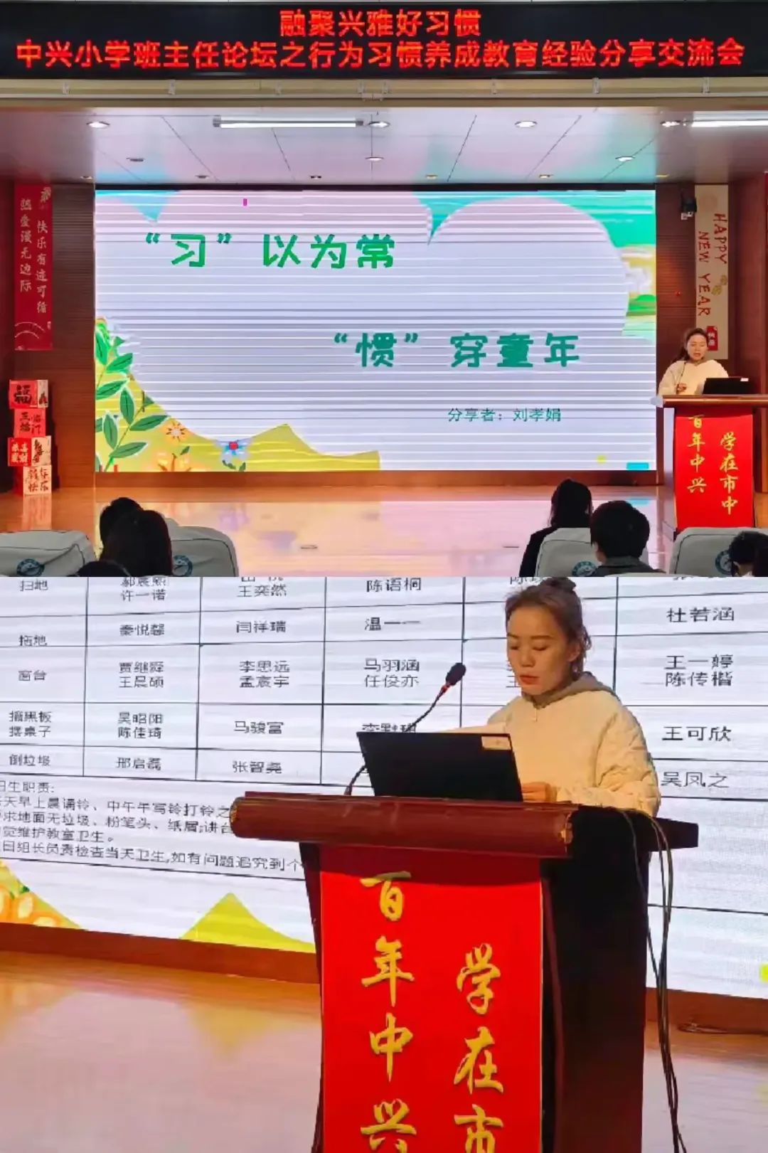 简篇-融聚兴雅好习惯 ——中兴小学班主任论坛之行为习惯养成教育经验分享交流会